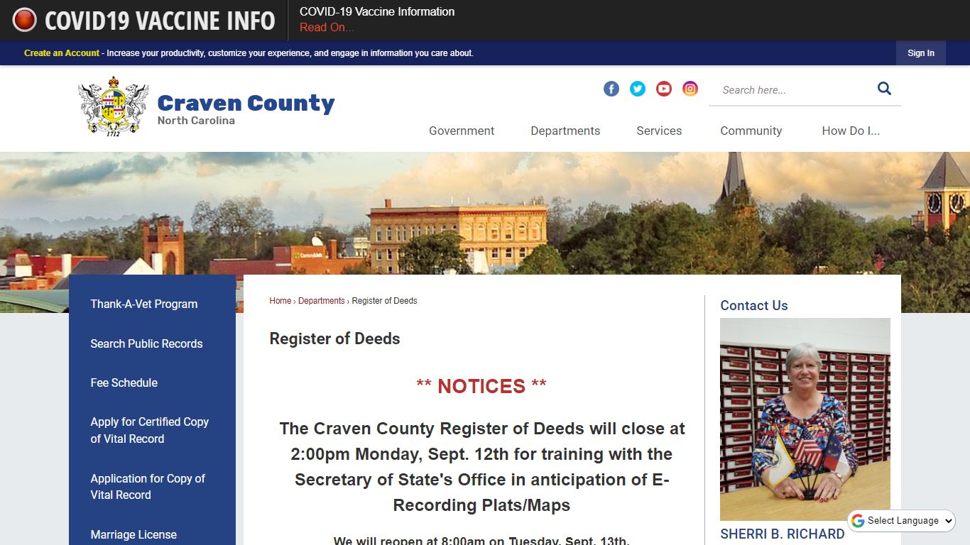 Register of Deeds | Craven County